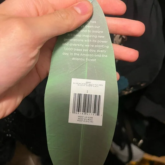 Farm Rio Black Blossom Floral Maxi Dress - Picture 6 of 6